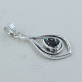 925 Sterling Silver Gorgeous Abalone Shell Gemstone Colorful Pendant