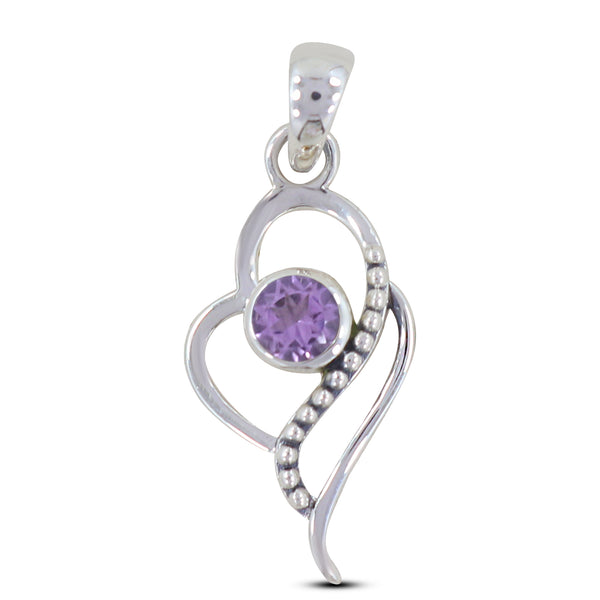925 Sterling Silver Amethyst Pendant