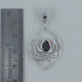 Mystic Quartz Gemstone 925 Sterling Silver Pendant