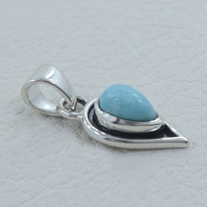925 Sterling Silver Larimar Pendant