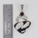 Peanut Wood Jasper Gemstone Silver Pendant