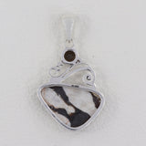 Peanut Wood Jasper Gemstone Silver Pendant