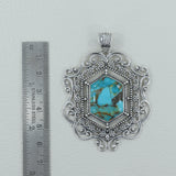 925 Silver Boulder Turquoise Pendants