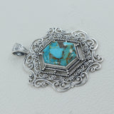 925 Silver Boulder Turquoise Pendants