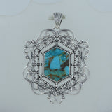 925 Silver Boulder Turquoise Pendants