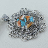 925 Silver Boulder Turquoise Pendants