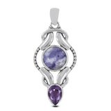 Ruby Zoisite 925 Sterling Silver Pendant