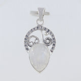 Rainbow Moonstone 925 Sterling Silver Pendant