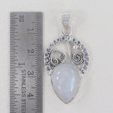 Rainbow Moonstone 925 Sterling Silver Pendant