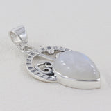 Rainbow Moonstone 925 Sterling Silver Pendant