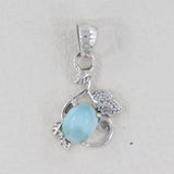 925 Sterling Silver Larimar Pendant