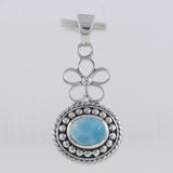 925 Sterling Silver Larimar Pendant