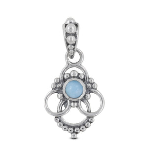 925 Sterling Silver Larimar Pendant
