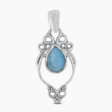 925 Sterling Silver Larimar Pendants