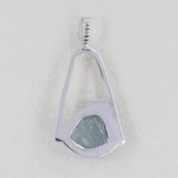 Blue Aquamarine 925 Sterling Silver Pendant