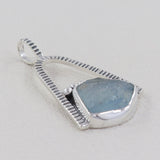 Blue Aquamarine 925 Sterling Silver Pendant