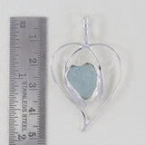 Aquamarine Gemstone 925 Sterling Silver Pendant