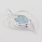 Aquamarine Gemstone 925 Sterling Silver Pendant