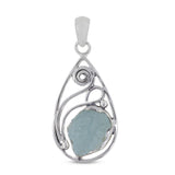 925 Starling Silver Aquamarine Pendant