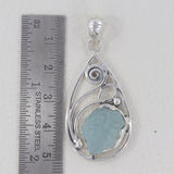 Aquamarine Designer Silver Pendant