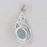 925 Starling Silver Aquamarine Pendant