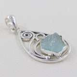 925 Starling Silver Aquamarine Pendant