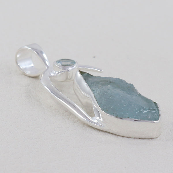 925 silver Aquamarine Pendants