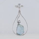 925 Sterling Silver Aquamarine Pendant