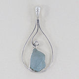 925 Sterling Silver Aquamarine Pendant