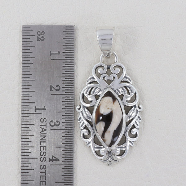 Peanut Wood Jasper Silver Pendants
