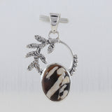 Peanut Wood Jasper 925 Sterling Silver Pendant