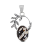 Peanut Wood Jasper 925 Sterling Silver Pendant