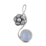 Rainbow Moonstone Silver Pendant