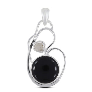 925 Sterling Silver Black Onyx Pendant