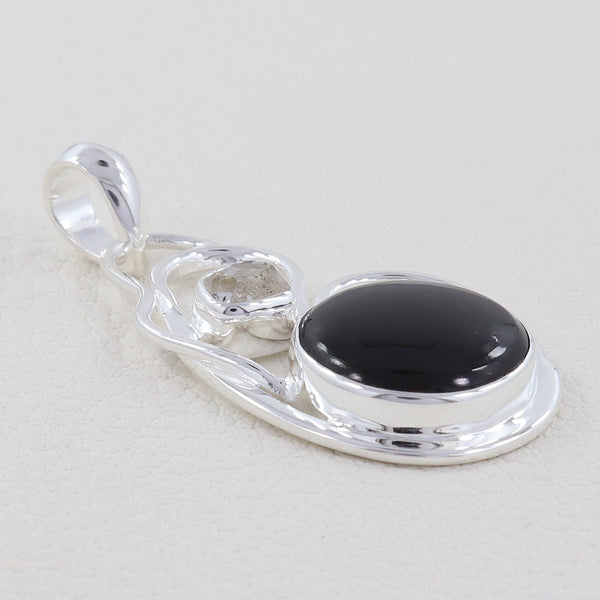 925 Sterling Silver Black Onyx Pendant
