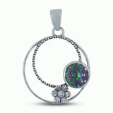 925 Sterling Silver Mystic Quartz Pendant