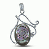 925 Starling Silver Abalone Shell Pendant