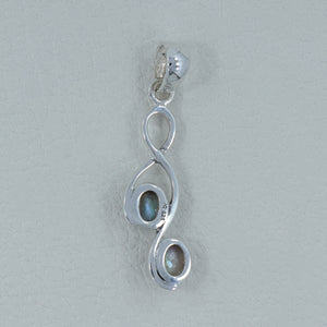 925 Sterling Silver Abalone Shell Pendant