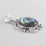 925 Sterling Silver Abalone Shell Pendant