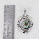 925 Sterling Silver Abalone Shell Pendant