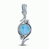 925 Sterling Silver Larimar Pendant