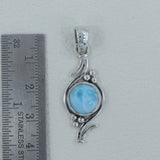 925 Sterling Silver Larimar Pendant