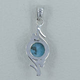 925 Sterling Silver Larimar Pendant