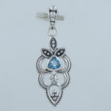 Gorgeous Blue Topaz  Gemstone - 925 Sterling Silver Designer Pendant