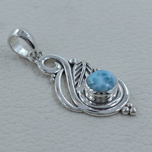 925 Sterling Silver Larimar Pendant