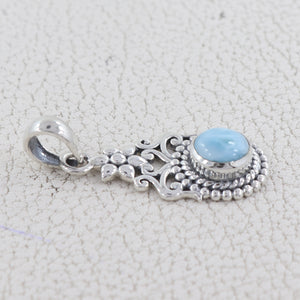 925 Sterling Silver Larimar Pendant