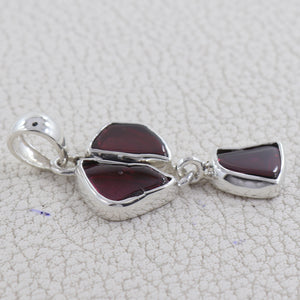 925 Sterling Silver Garnet Pendant