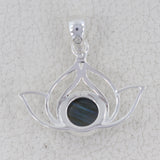 925 Silver Labradorite Lotus Pendant