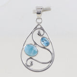 925 Sterling Silver Larimar Pendant