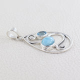 925 Sterling Silver Larimar Pendant